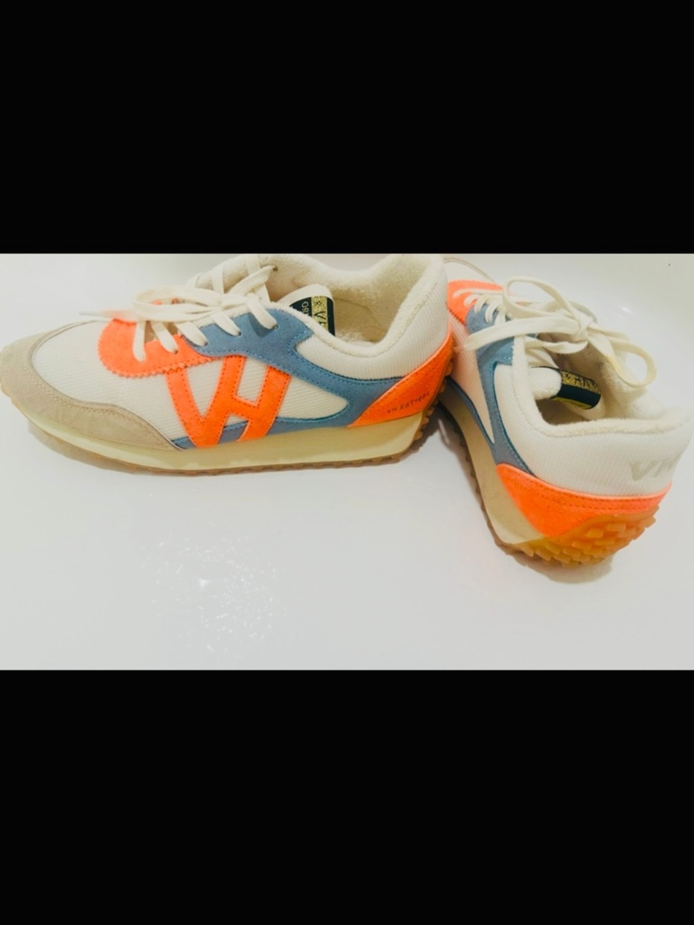 Vintage Havana Women's Sneakers in White, Orange & Blue